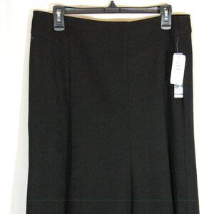 Briggs New York Midi Zip Stretch Black Skirt 1306K59 NEW Size 12P